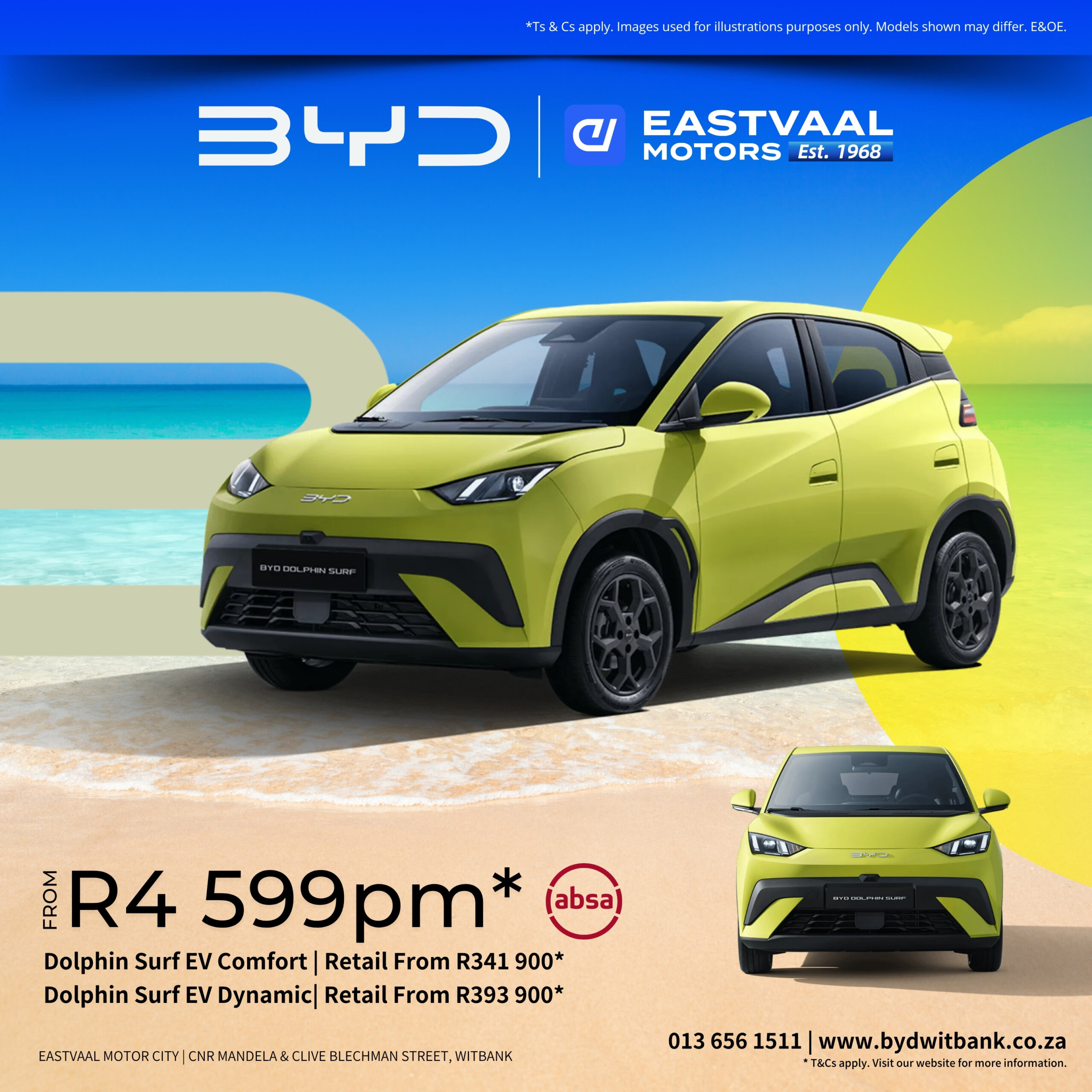 Small car. Big attitude. Zero petrol. The BYD Dolphin Surf is officially hitting the streets of Mpumalanga! 🌊⚡ Who’s ready to surf into the electric era? from Eastvaal Witbank BYD