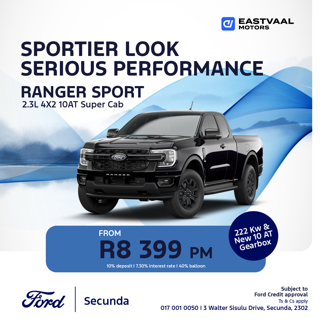 Ford ranger super cab from Eastvaal Secunda Ford