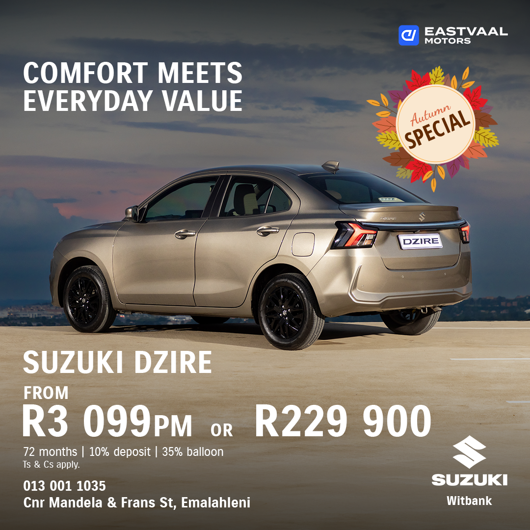 Autum Special – Suzuki Dzire from Eastvaal Suzuki Emalahleni