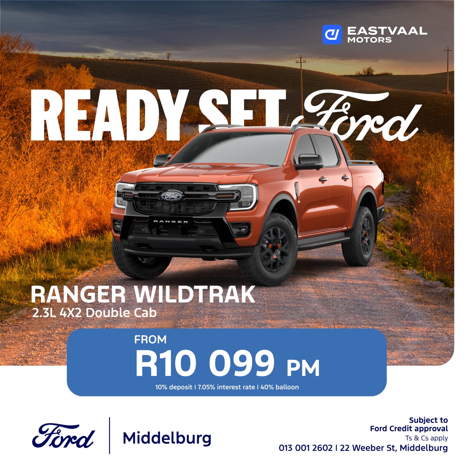 Ranger Wildtrak 2.3L 4×2 Double Cab from Eastvaal Middelburg Ford