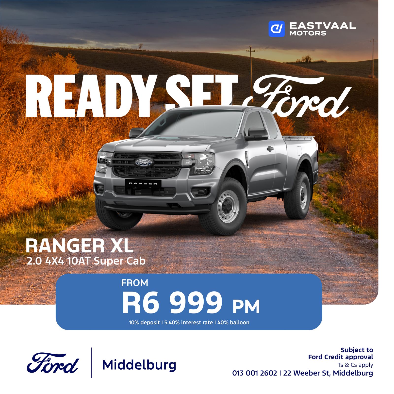 Ranger XL 4×4 10At Super Cab from Eastvaal Middelburg Ford