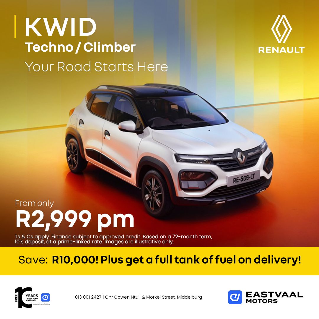 Renault Kwid from Eastvaal Middelburg Renault