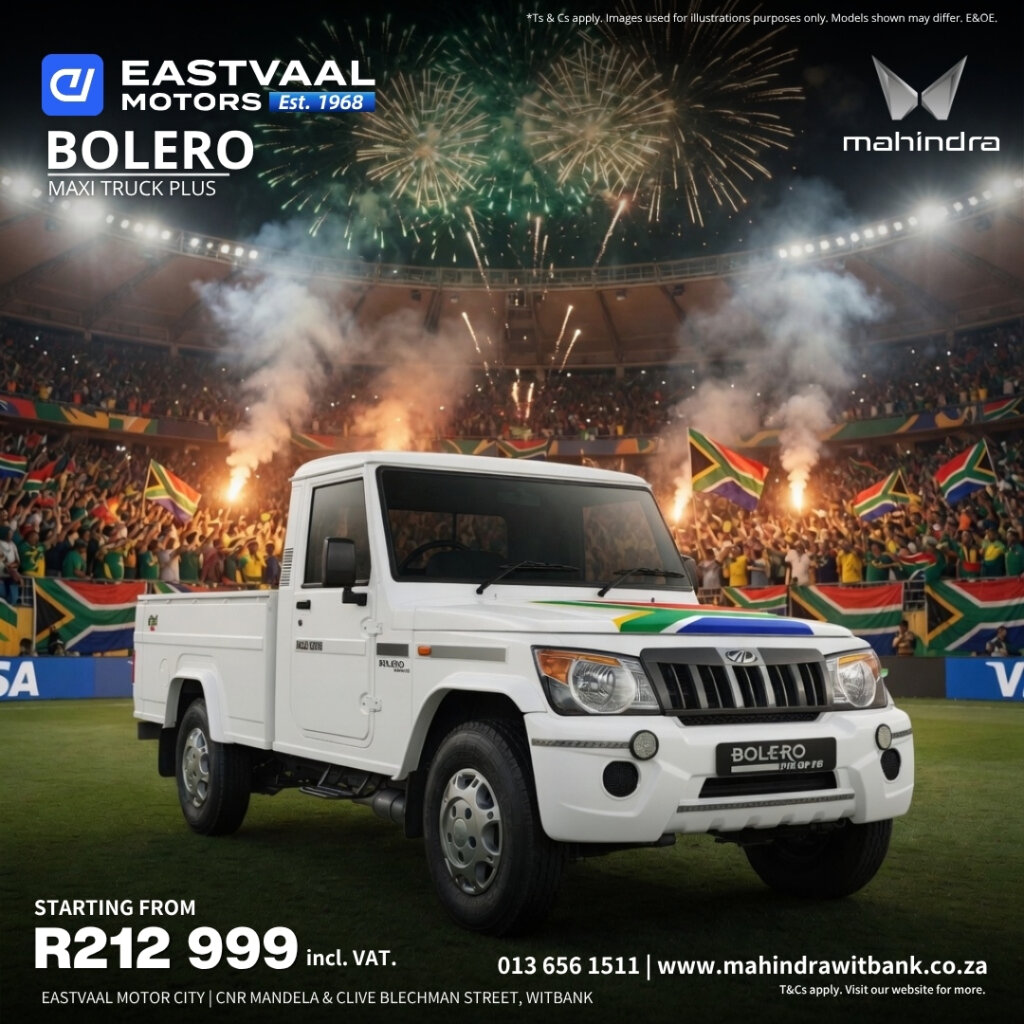 Real Work. Real Power. Real Mahindra. Tougher bakkies and bolder SUVs built for South Africa. Conquer more this month at Eastvaal Motor City Witbank! 💪🛻 from Eastvaal Motors