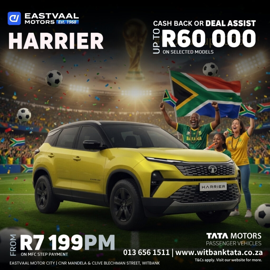 Tata Harrier – Command Every Road! Premium presence, powerful diesel performance, luxurious comfort, and flagship-level features. from Eastvaal Motors