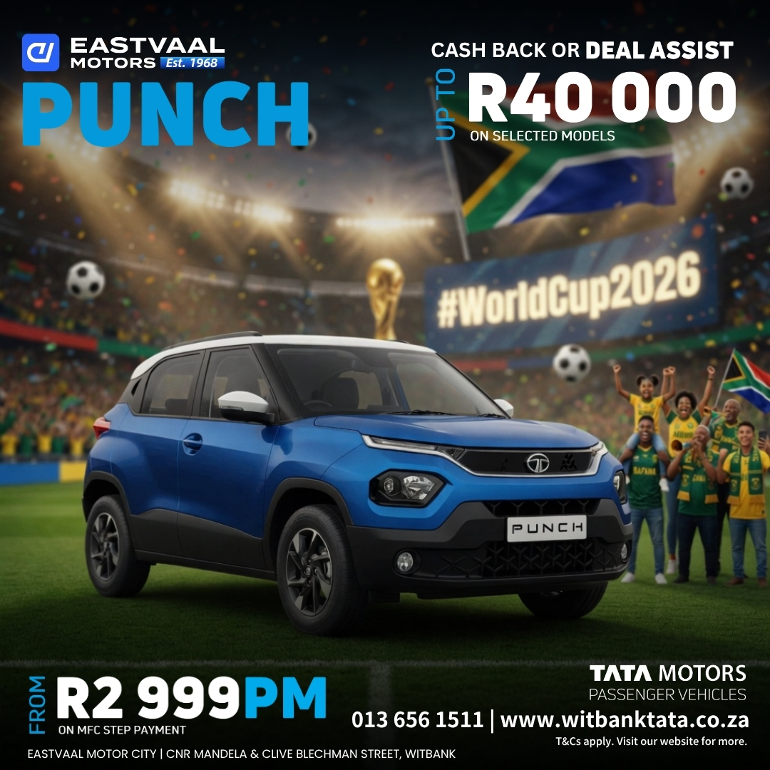 Tata Punch – Small SUV, Massive Attitude! Bold looks, high ground clearance, and tough SUV styling that handles South African roads with ease. from Eastvaal Witbank Tata