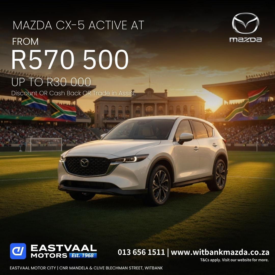 🏆 The Family Favourite. The Mazda CX-5 is more than an SUV — it’s the perfect blend of space, comfort, style, and performance. from Eastvaal Motor City Witbank Mazda