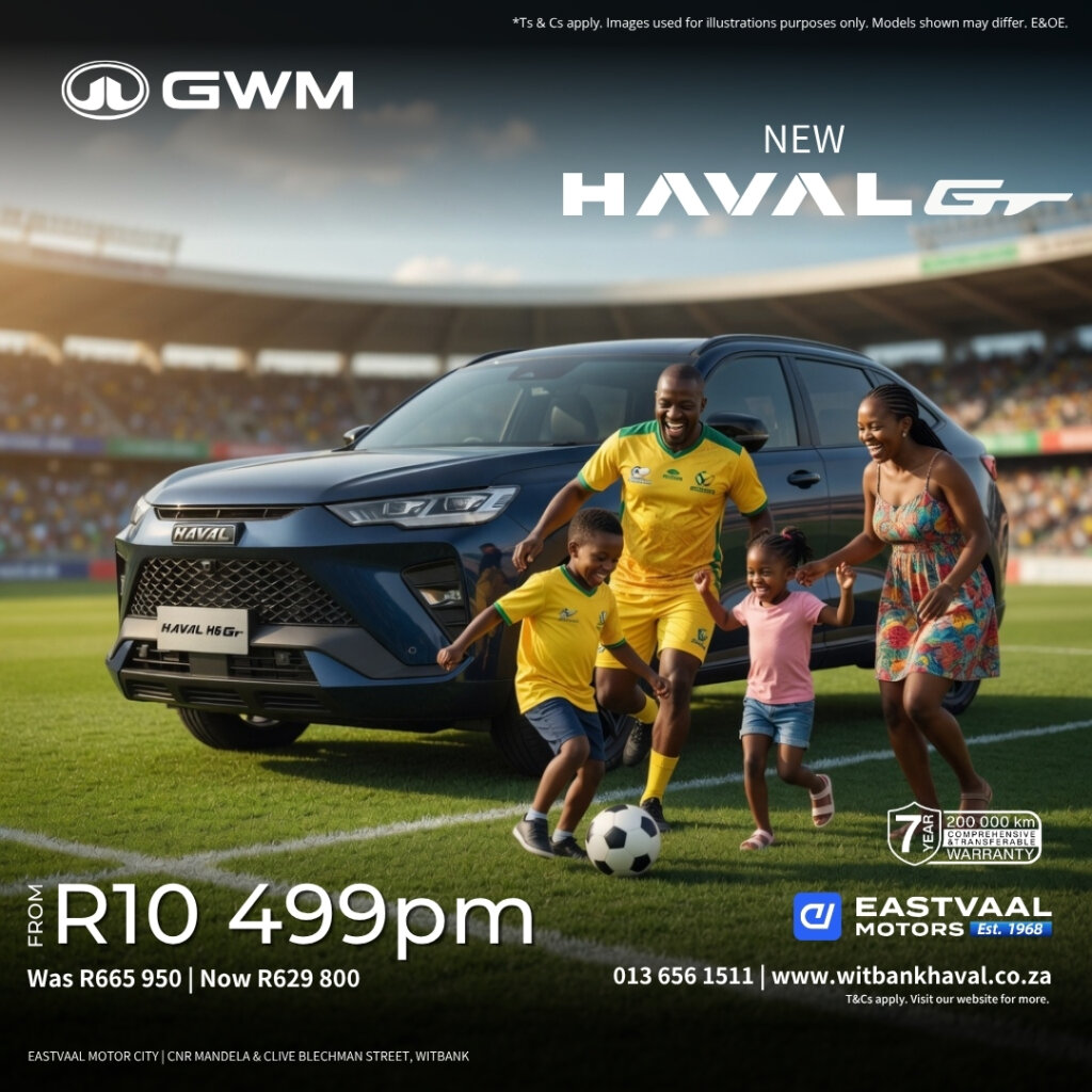 Sporty and seductive. The Haval H6 GT brings coupe-SUV styling with dynamic performance and aggressive looks. from Eastvaal Motors