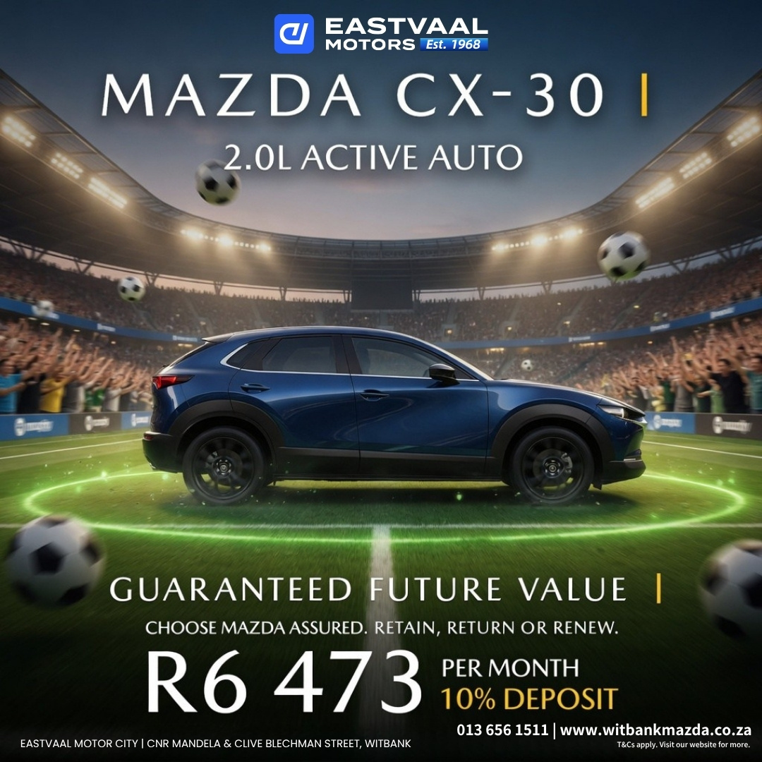 🎯 Your Next Victory Starts Here. Step into a new Mazda and feel the difference immediately. Exceptional quality, outstanding value, and driving joy in every model. from Eastvaal Motor City Witbank Mazda