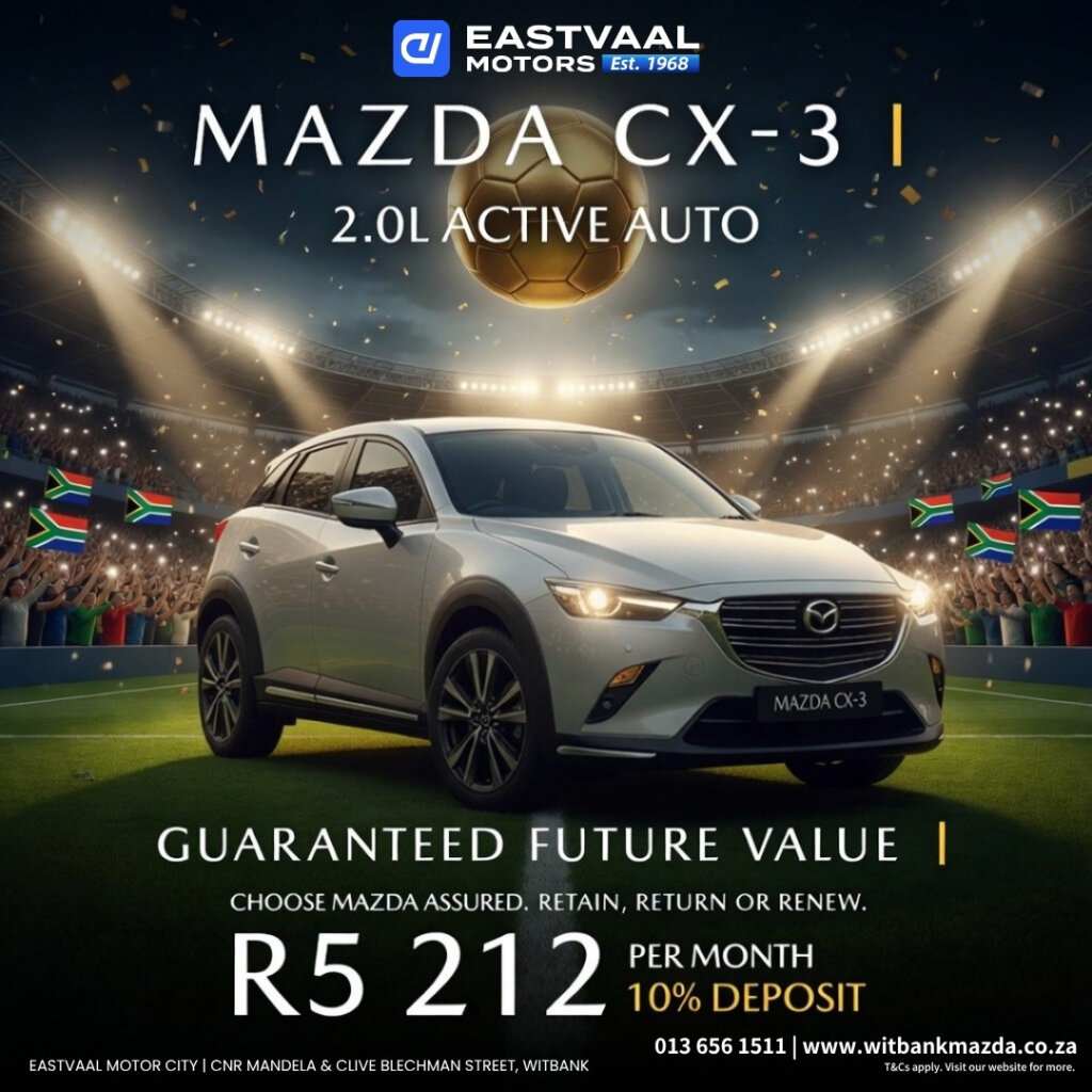 🎯 Your Next Victory Starts Here. Step into a new Mazda and feel the difference immediately. Exceptional quality, outstanding value, and driving joy in every model. from Eastvaal Motors