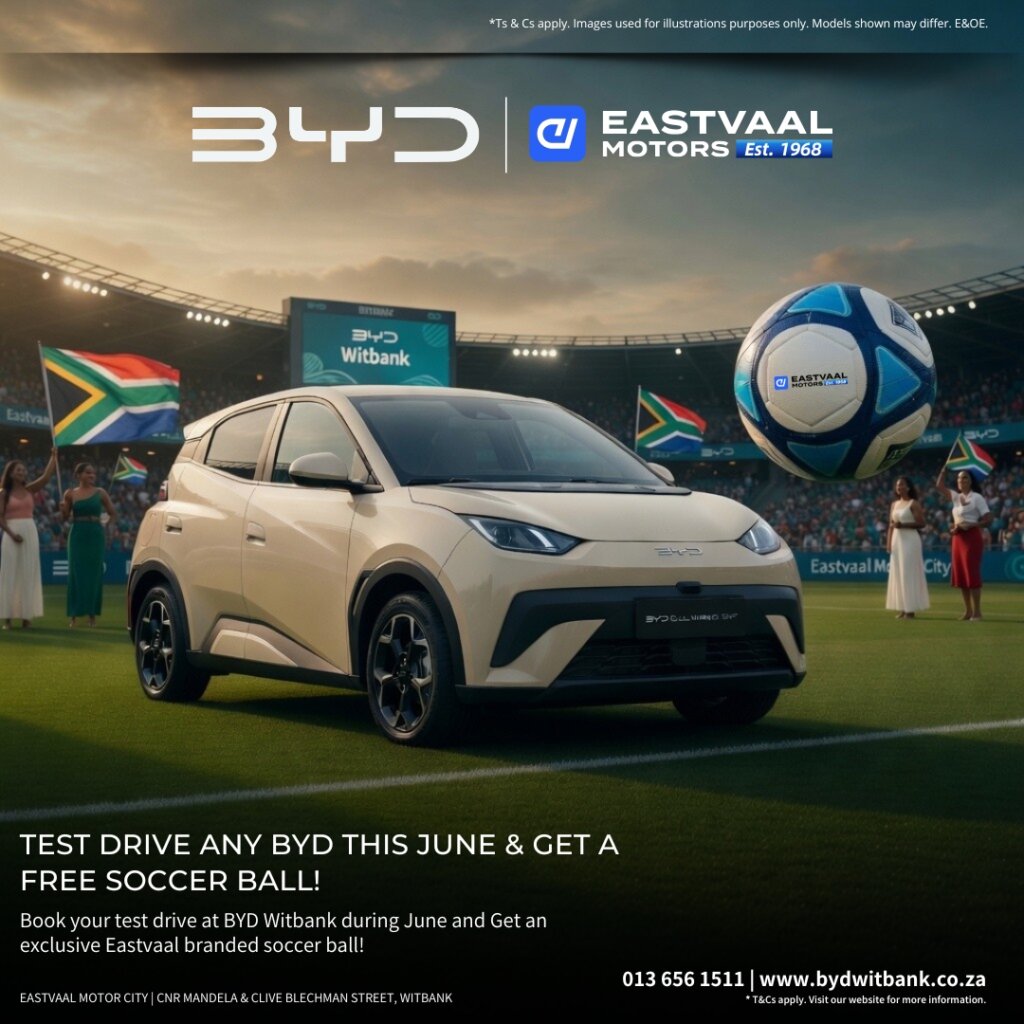⚡ June is Electric Month at BYD Witbank! Make this your month to switch to smarter driving. Test drive any BYD and feel the future today! from Eastvaal Motors