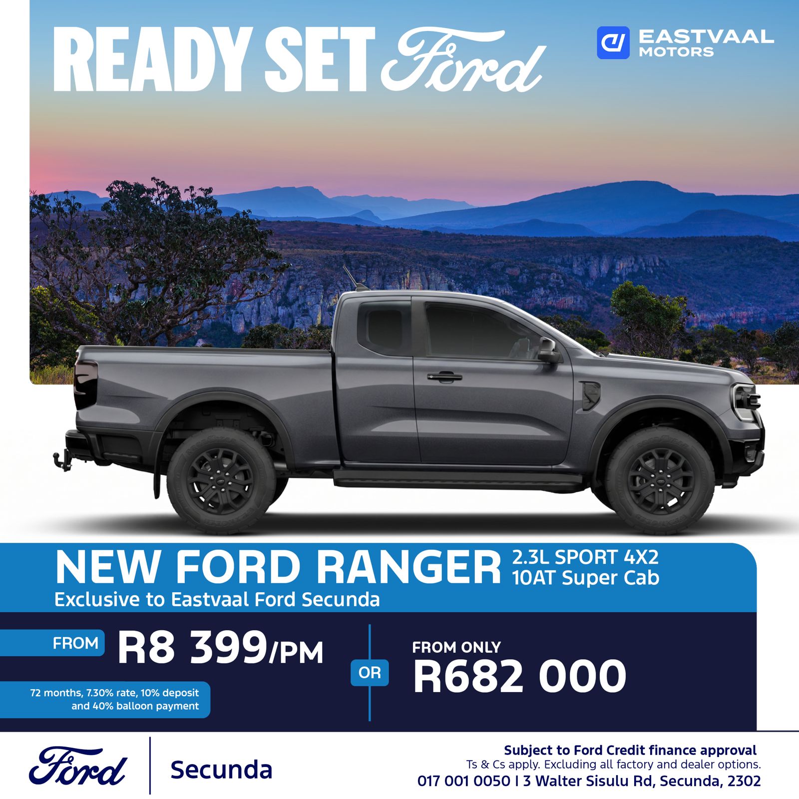 Ford Ranger 2.3L Sport 4×2 10AT Super Cab from Eastvaal Secunda Ford
