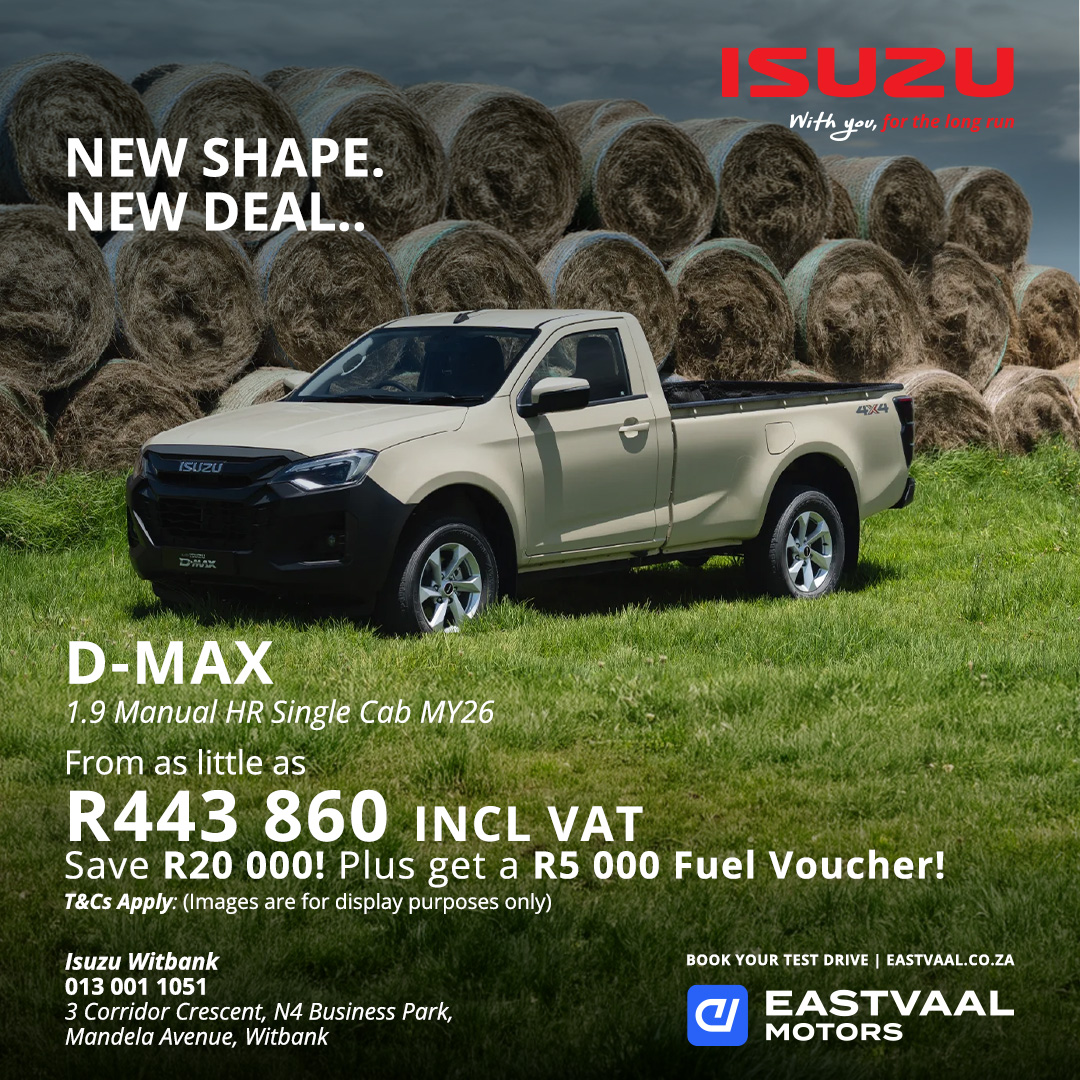 Isuzu D-Max 1.9 Manual HR Single Cab MY26 from Köhler Auto Isuzu Witbank