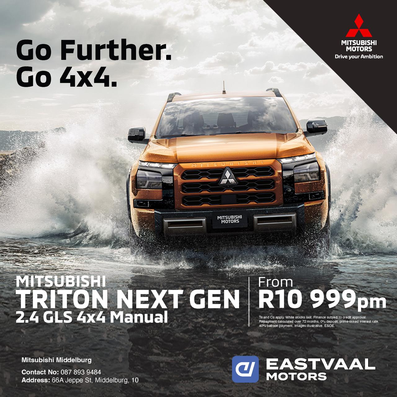 Mitsubishi Triton Next Gen 2.4GLS 4×4 Manual