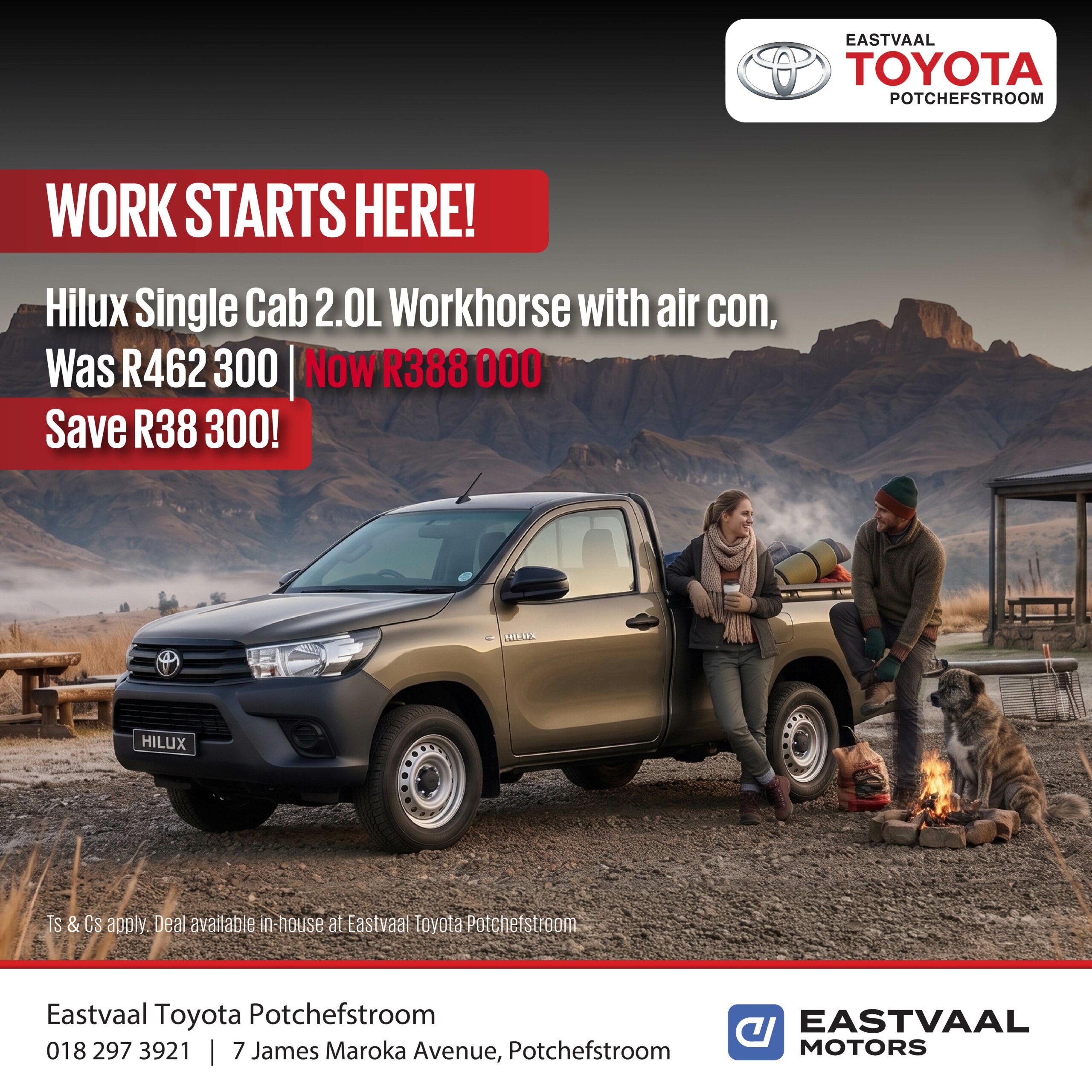 Hilux Single Cab 2.0L Workhorse from Eastvaal Potchefstroom Toyota