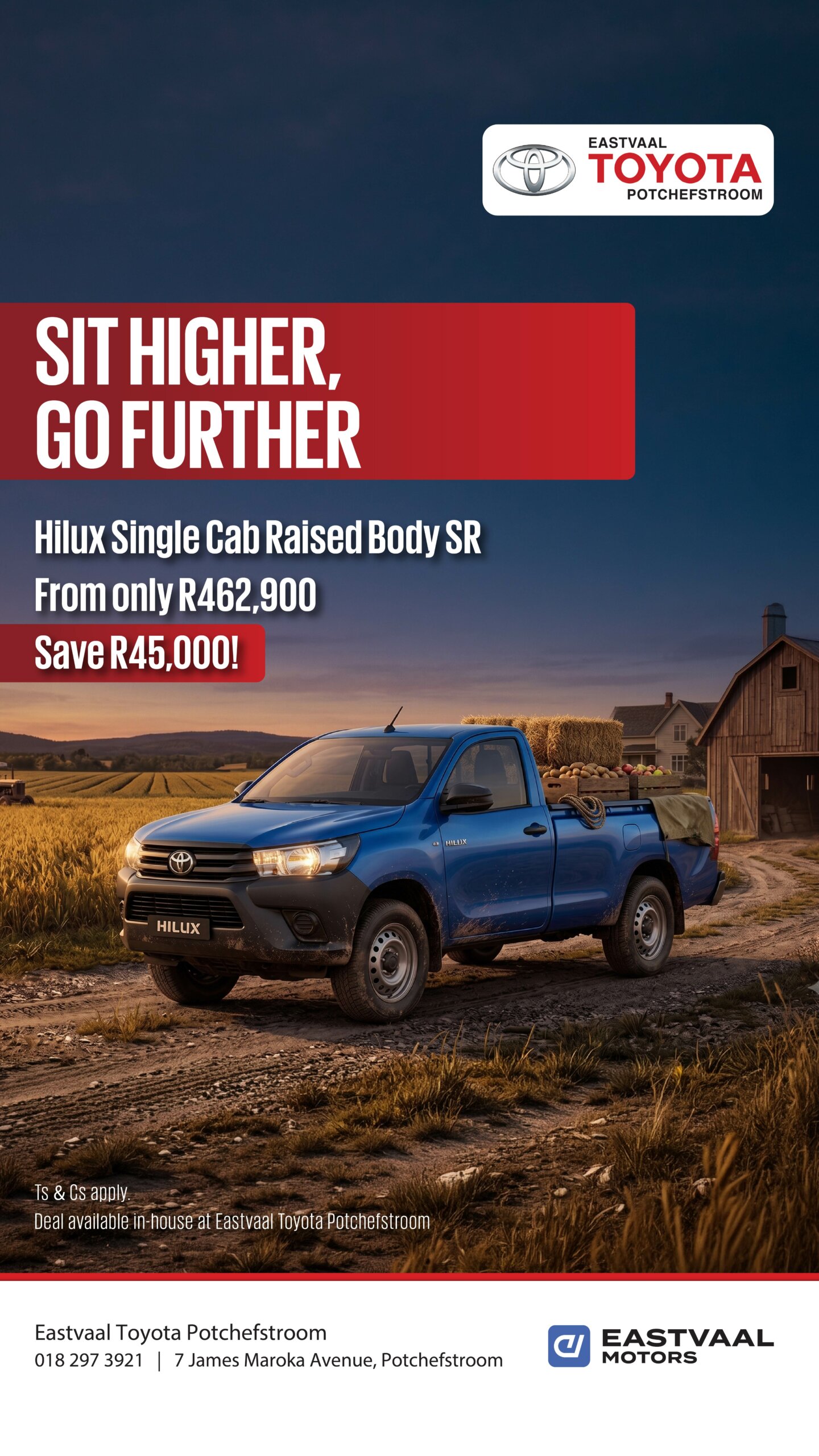 Toyota Hilux Single Cab Raised Body SR from Eastvaal Potchefstroom Toyota