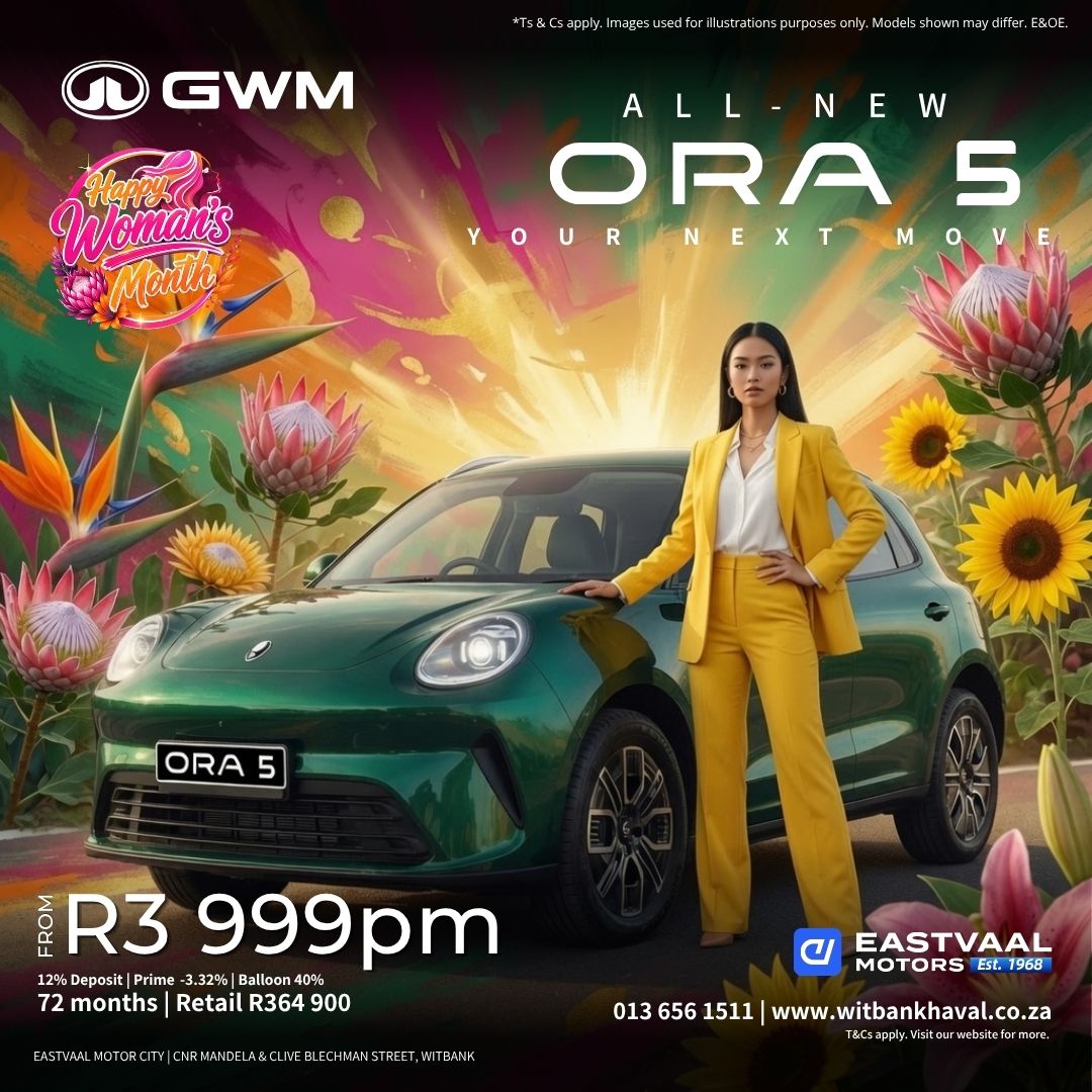 ORA 5 ⚡ Your Next Move starts here. from Eastvaal Motor City Witbank GWM