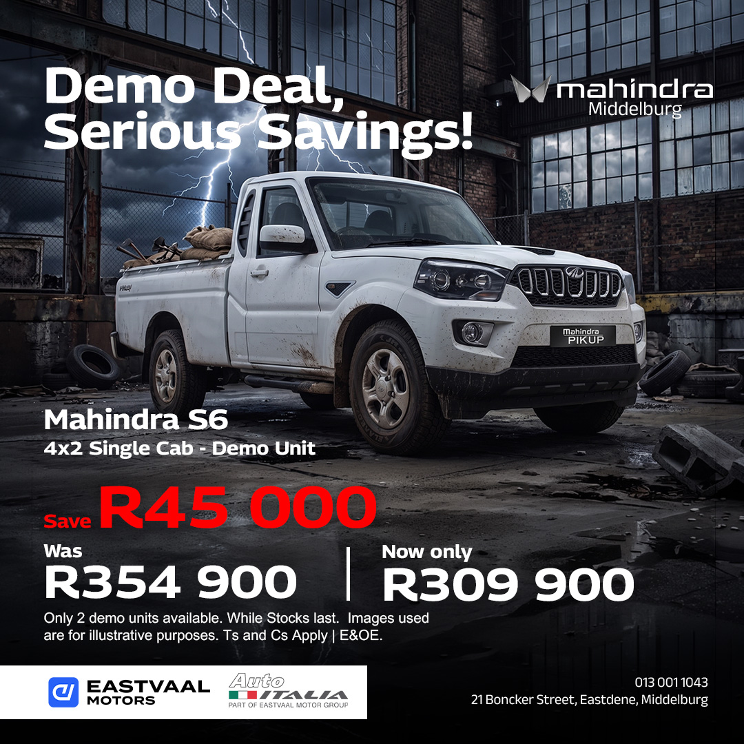 Mahindra S6 4X2 Single Cab Demo from Mahindra Middelburg
