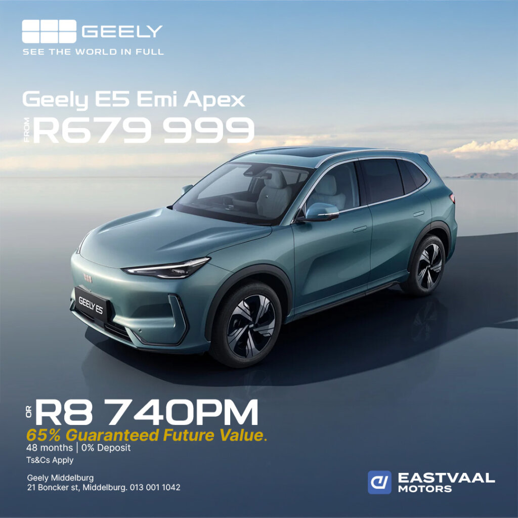 Geeley E5 EMI Apex from Eastvaal Motors