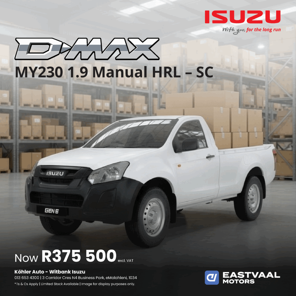 Isuzu D-Max MY230 1.9 Manual HRL – SC from Eastvaal Motors