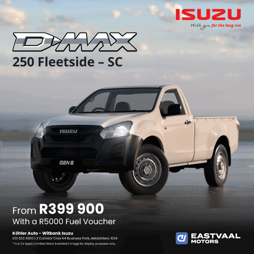 Isuzu D-Max 250 Feetside Single Cab from Eastvaal Motors