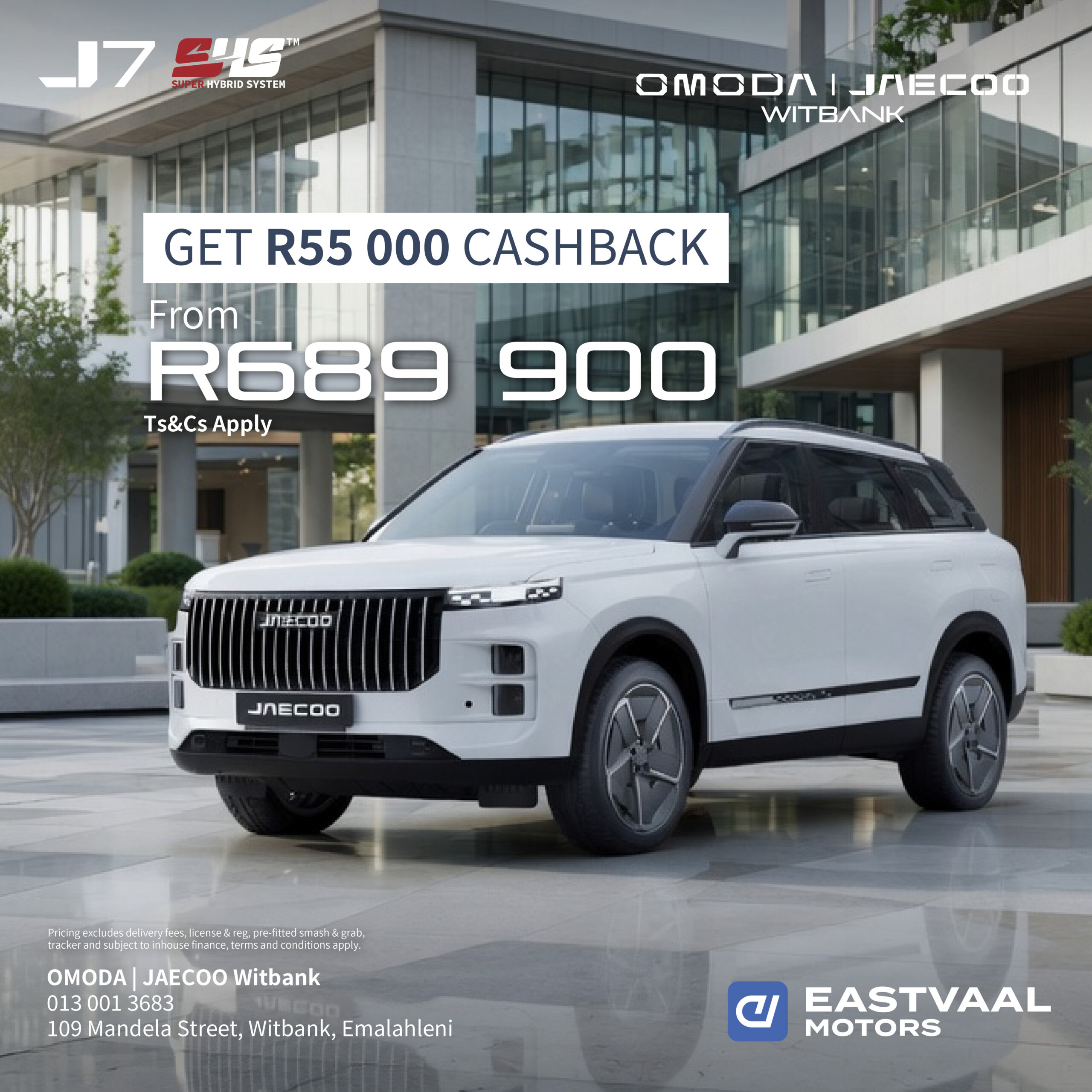 Jaecoo J7 SHS Cashback Special • Eastvaal Motors