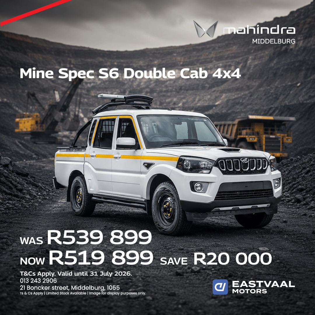 Mahindra Pik Up S6 Mine Spec Double Cab 4×4 from Mahindra Middelburg