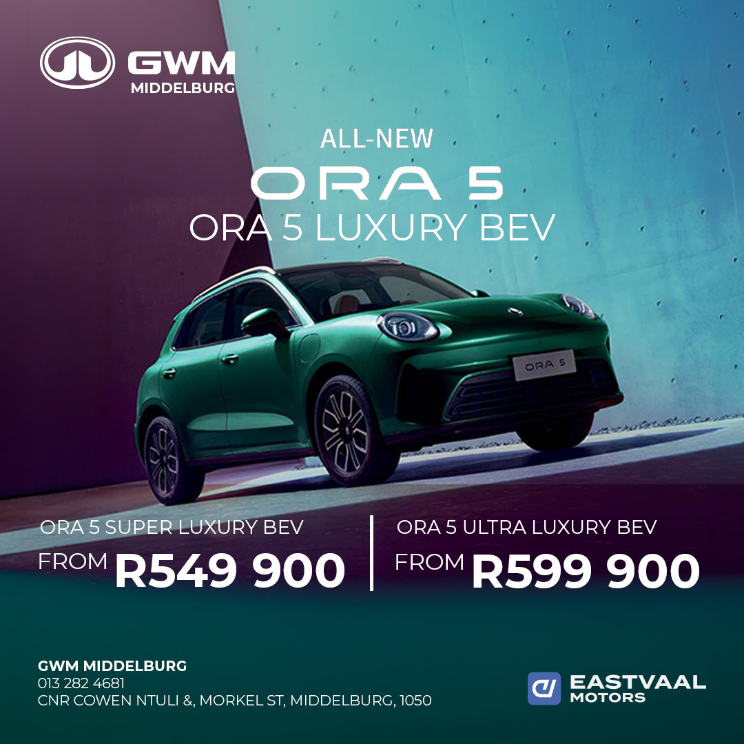 ORA 5 Luxury BEV from Eastvaal Middelburg GWM