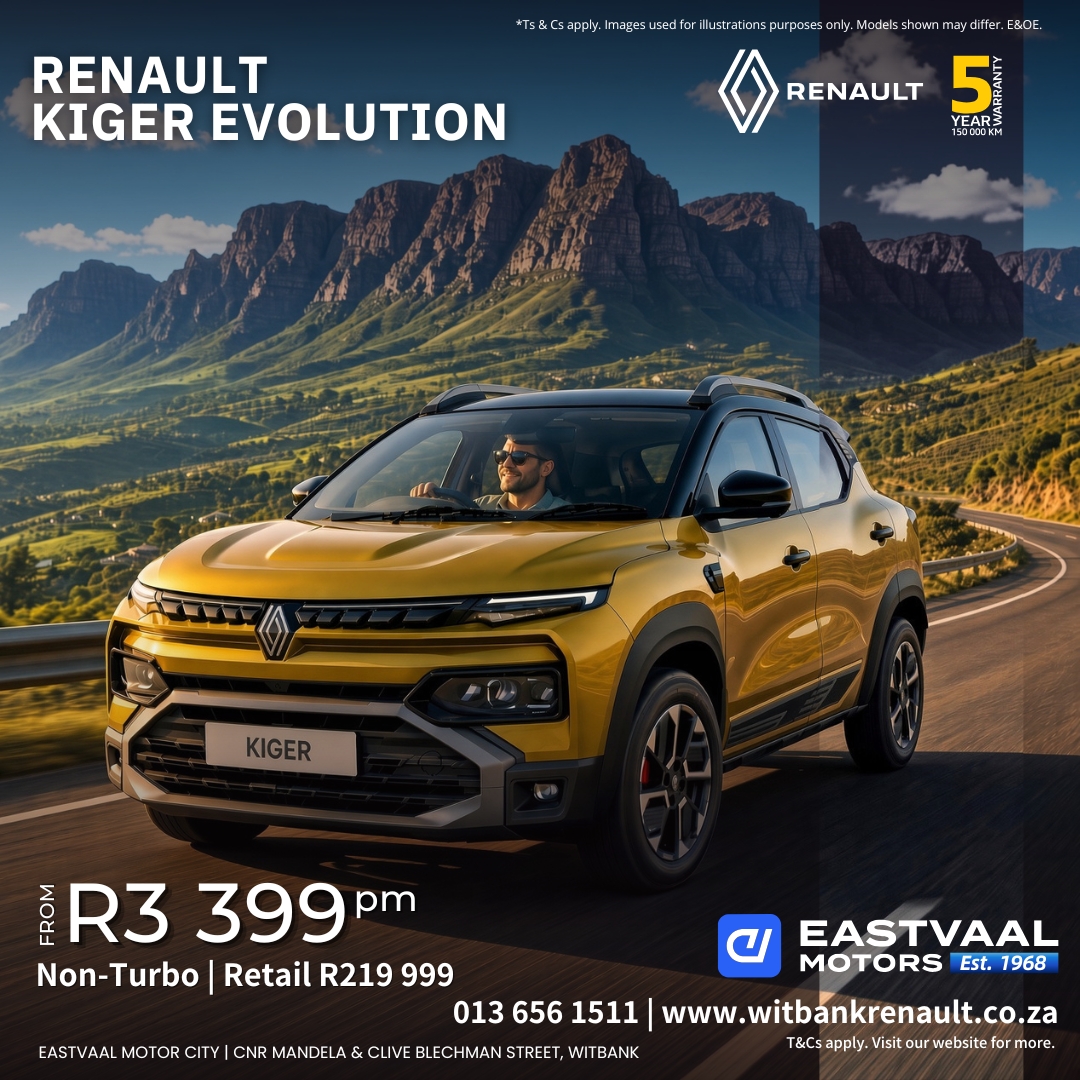 🚗 Renault Kiger Evolution from Eastvaal Motor City Witbank Renault