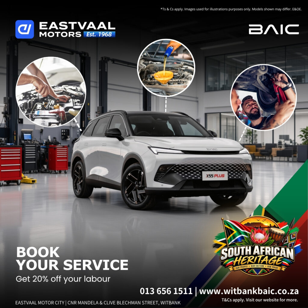 Service — 20% off labour  Keep it running strong this Heritage Month. from Eastvaal Motors