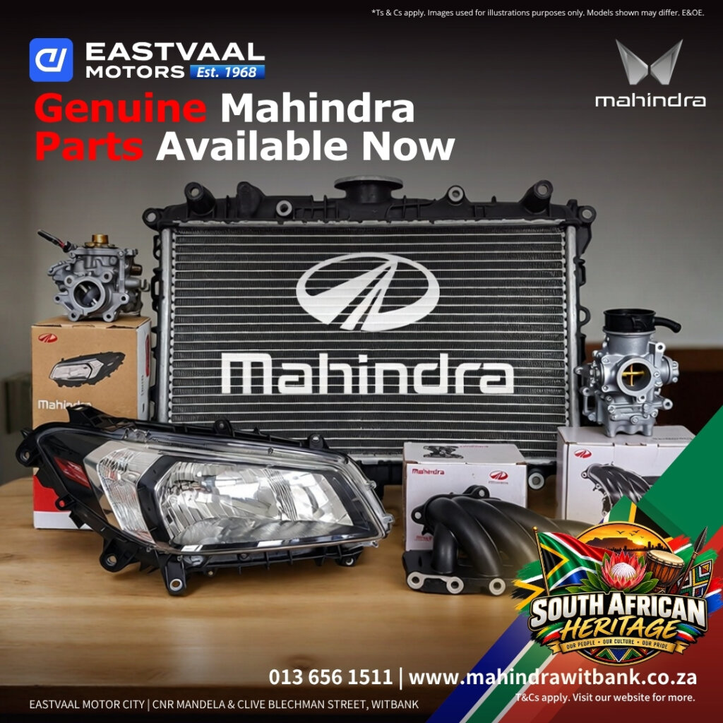 Only genuine Mahindra parts. from Eastvaal Motors