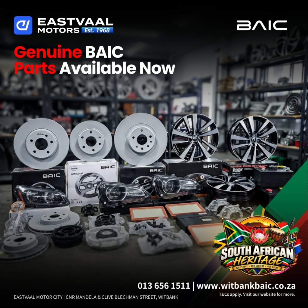 Genuine BAIC parts. Available now. from Eastvaal Motors