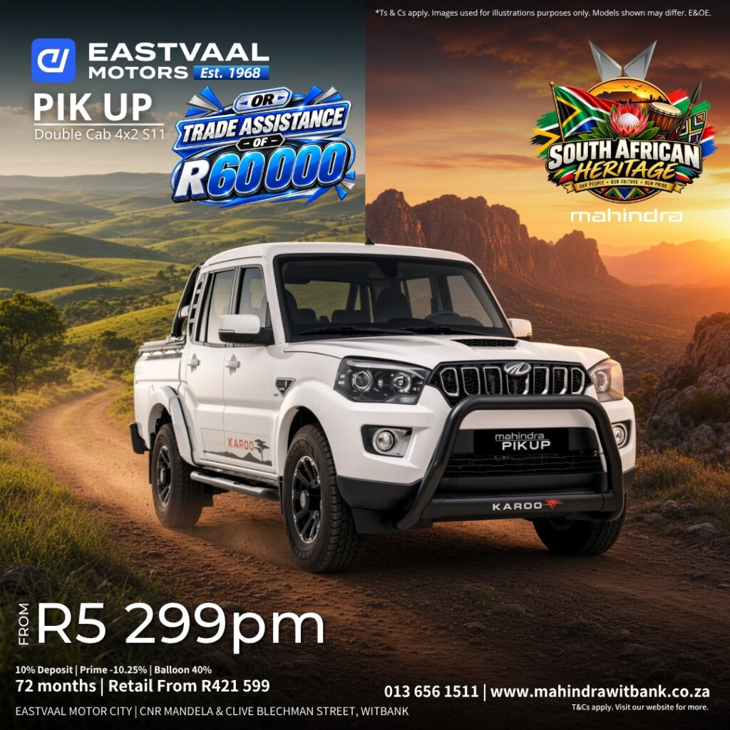 Pik Up Double Cab S11  Built for work. Born for Heritage Month. from Eastvaal Motors