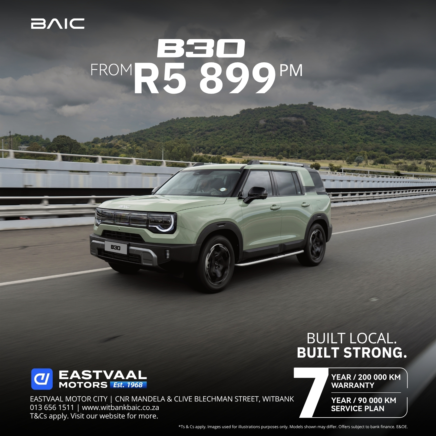 B30 — R5,899 pm  Built local. Built strong. from BAIC Witbank