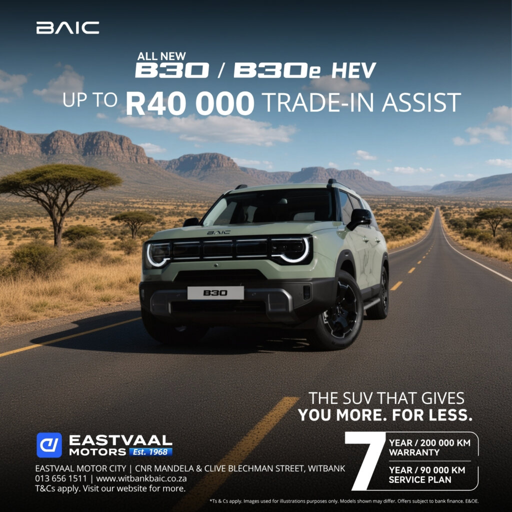 . B30 / B30e — R40,000 Trade-In Assist  The SUV that gives you more. For less. from Eastvaal Motors