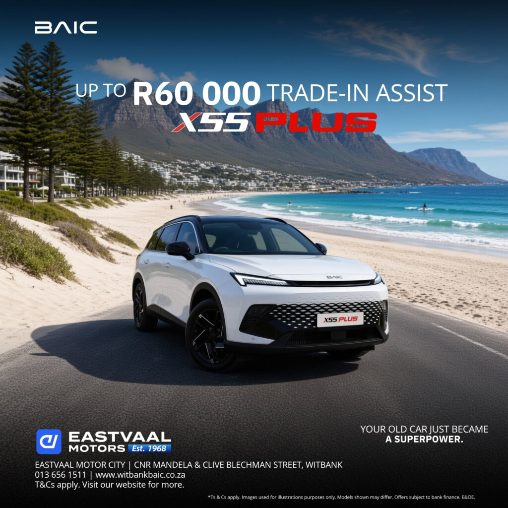 X55 Plus — R60,000 Trade-In Assist  Your old car just became a superpower. from Eastvaal Motors