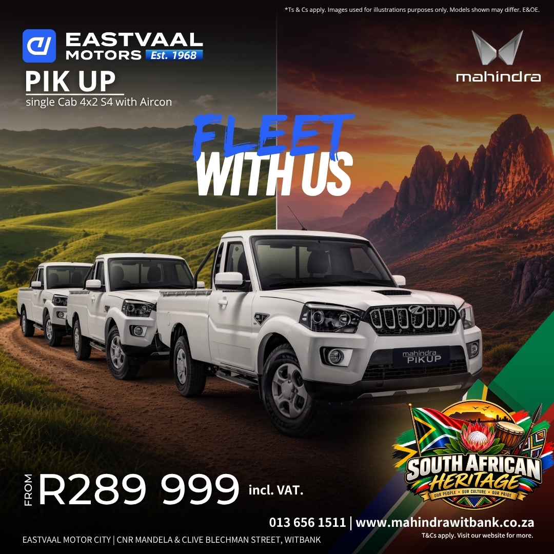 Fleet with us this September. from Eastvaal Motor City Mahindra