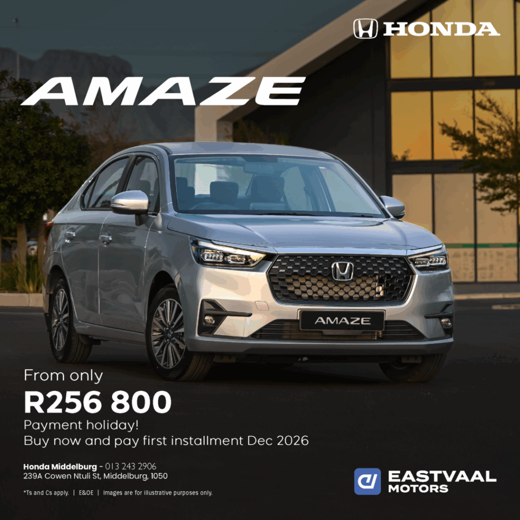 Honda Amaze Payment Holiday Special from Eastvaal Motors