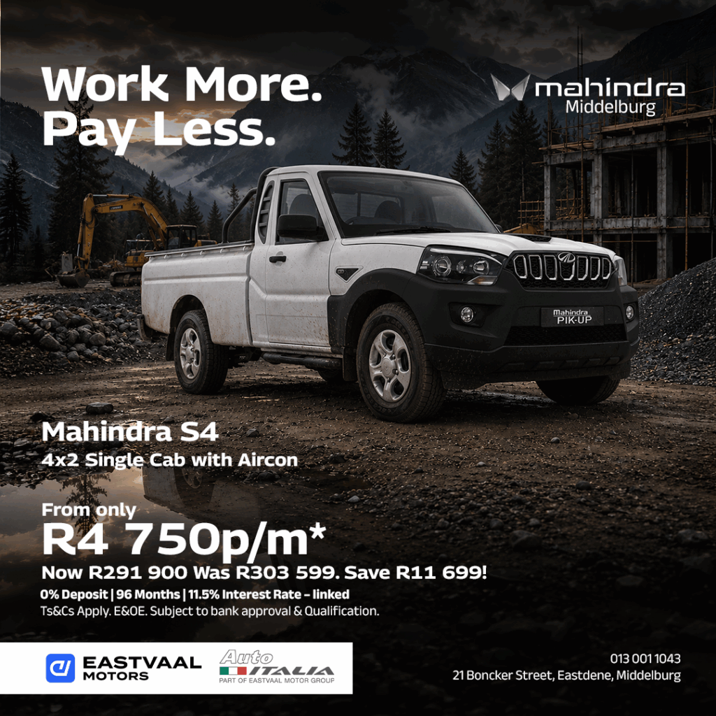 Mahindra S4 4X2 Single Cab With Aircon from Eastvaal Motors
