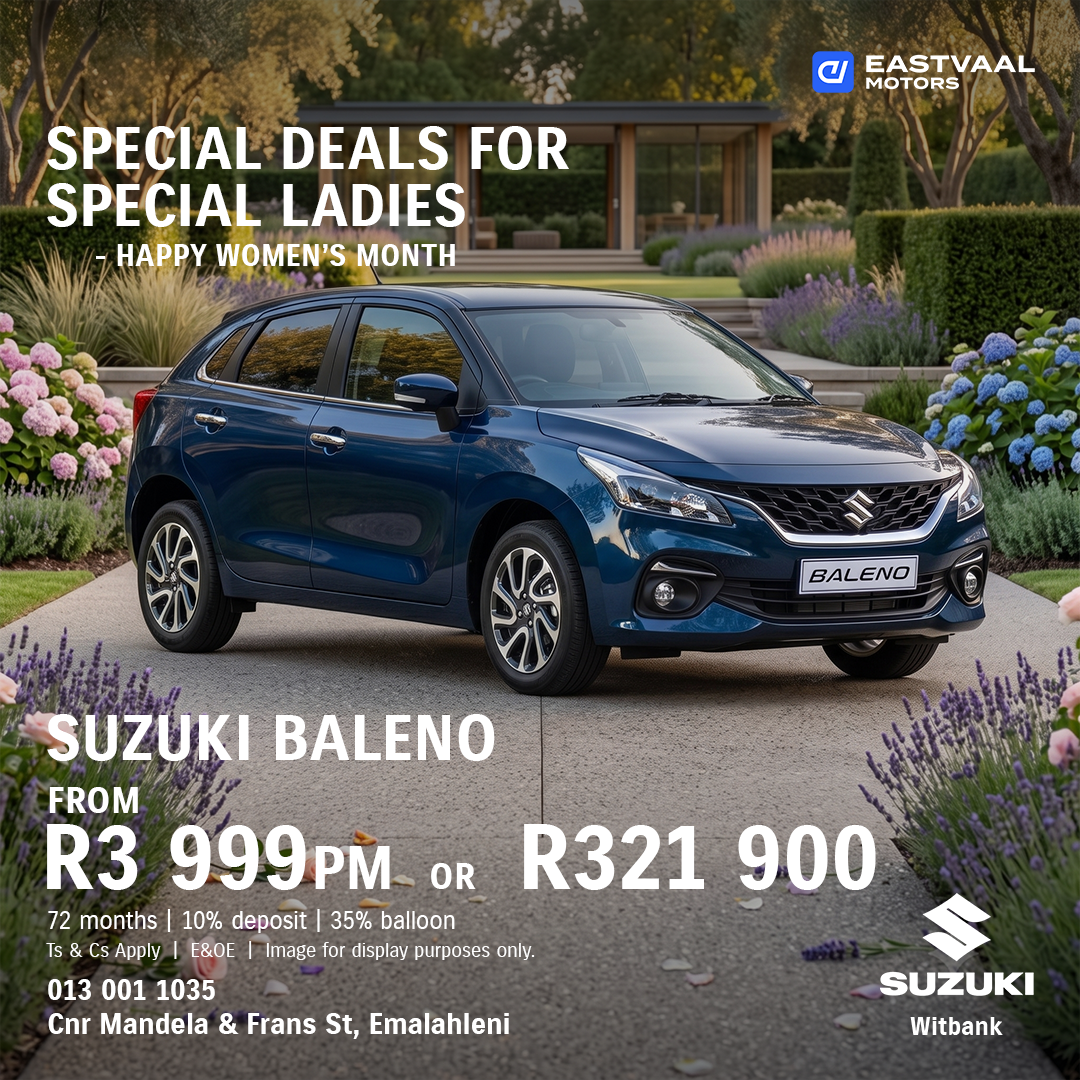 Suzuki Baleno Womens Day Specials from Eastvaal Suzuki Emalahleni