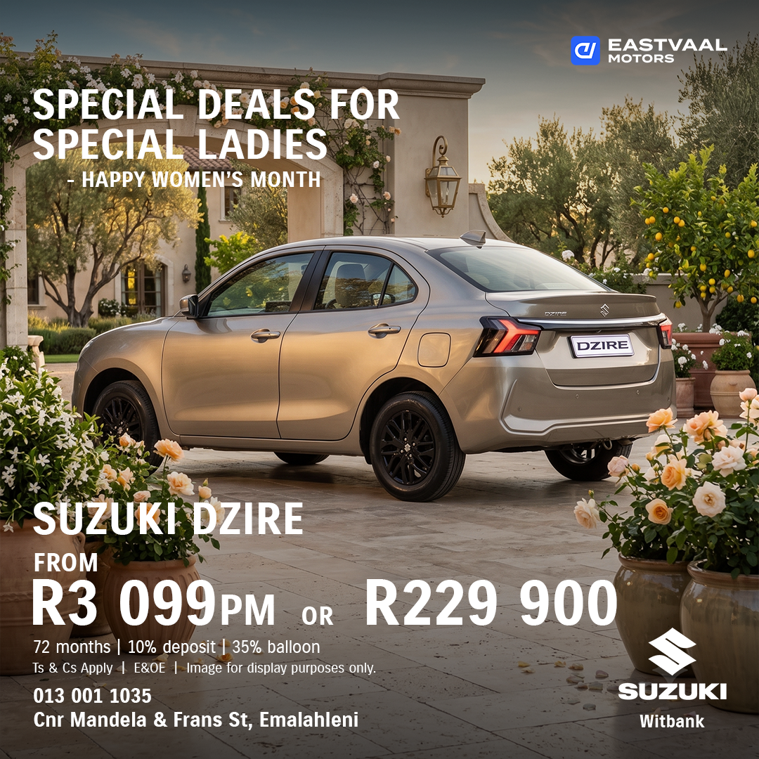 Suzuki DZire Womens Day Special from Eastvaal Suzuki Emalahleni