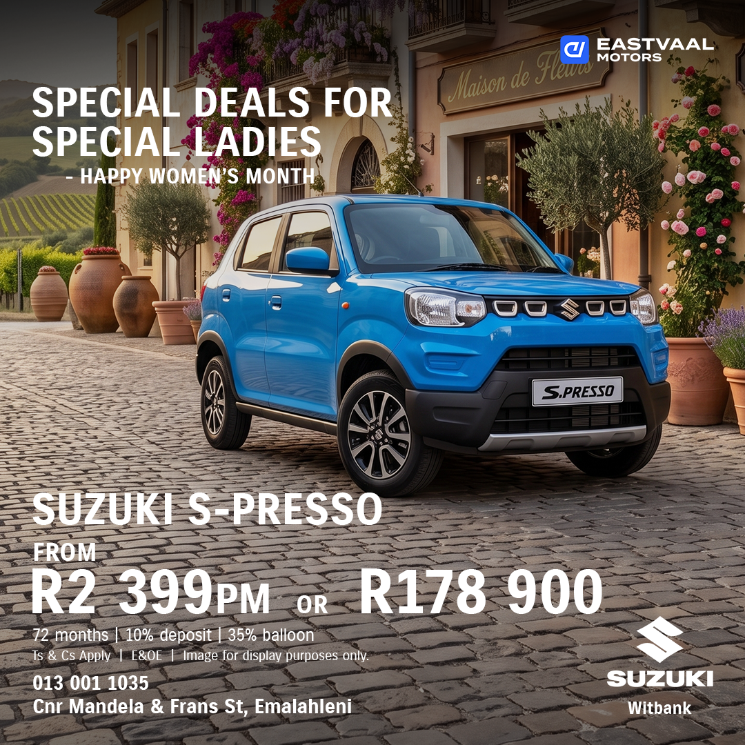 Suzuki S-Presso Womens Day Special from Eastvaal Suzuki Emalahleni