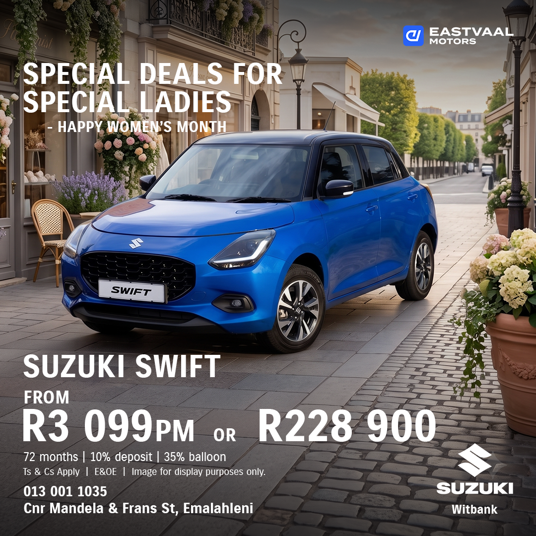 Suzuki Swift Womens Day Special from Eastvaal Suzuki Emalahleni
