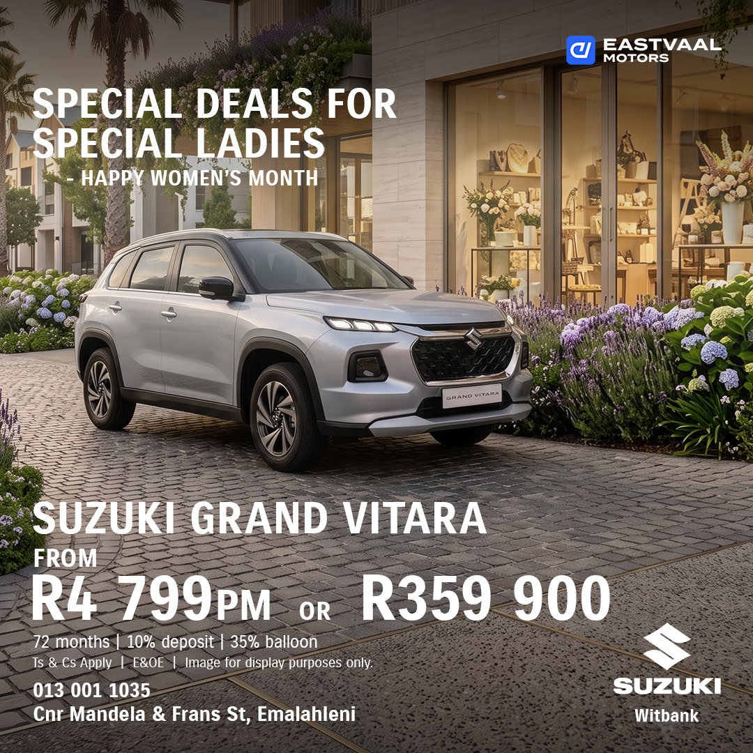 Suzuki Grand Vitara Womens Day Special from Eastvaal Suzuki Emalahleni