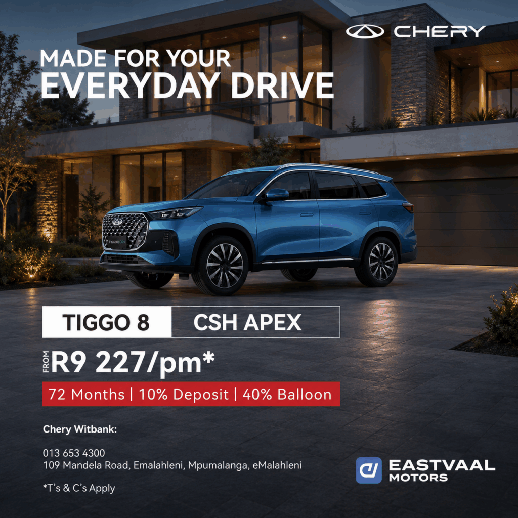 Chery Tiggo 8 CSH Apex from Eastvaal Motors