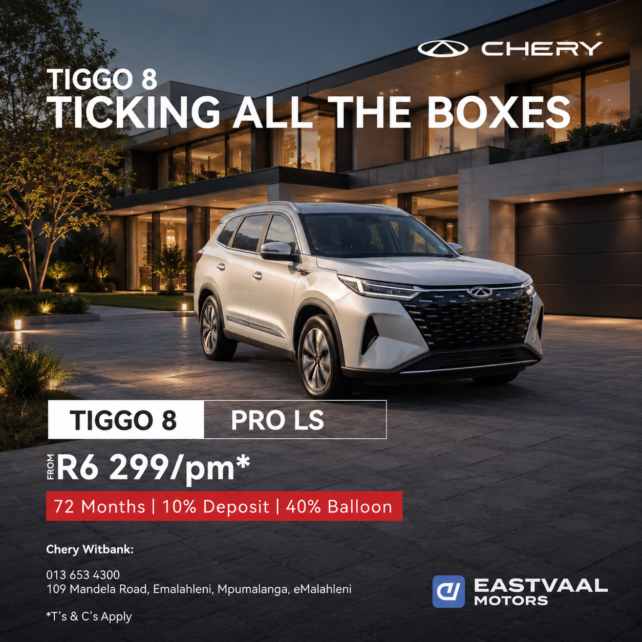 Chery Tiggo 8 Pro LS from Chery Witbank