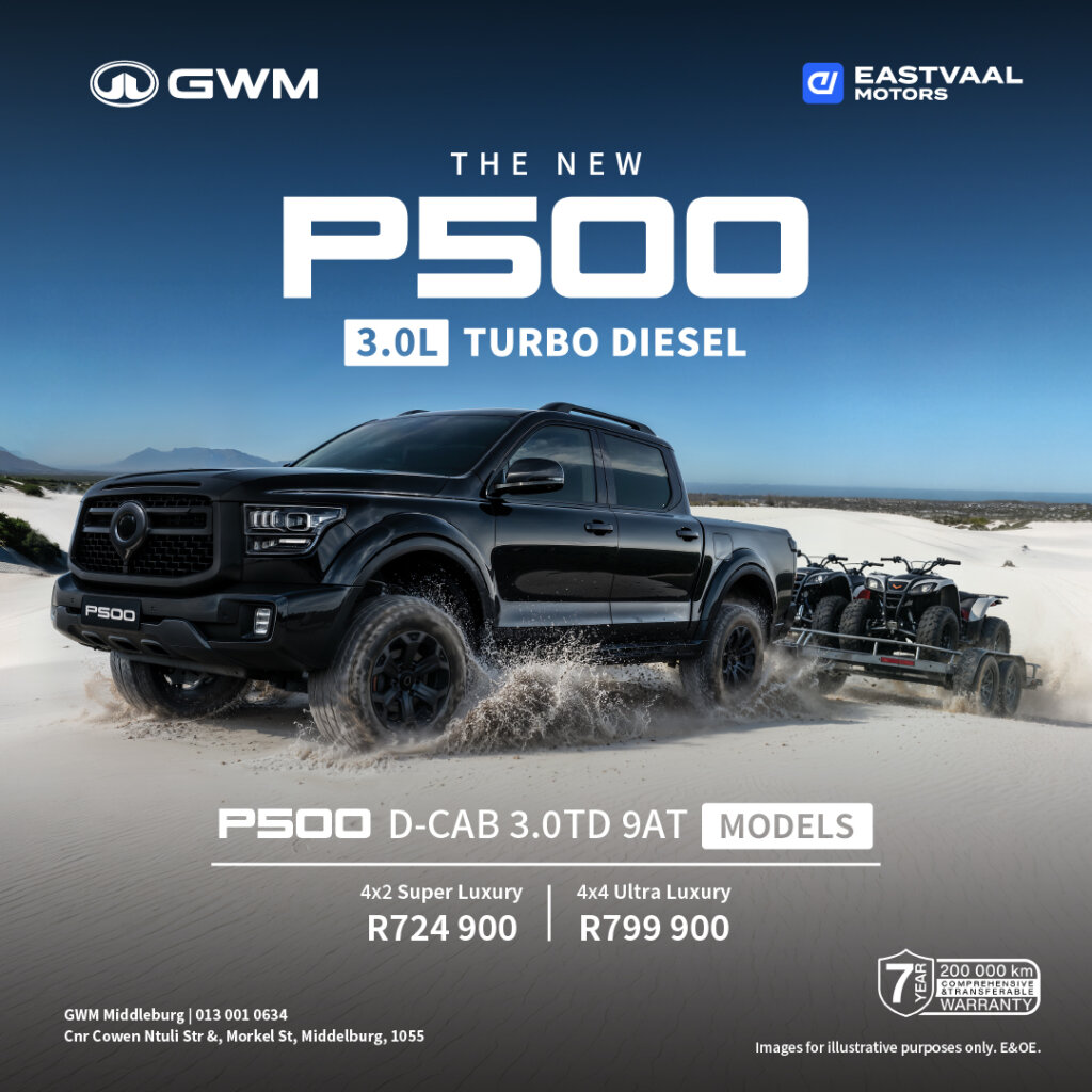 GWM P500 3.0L Turbo Diesel from Eastvaal Motors