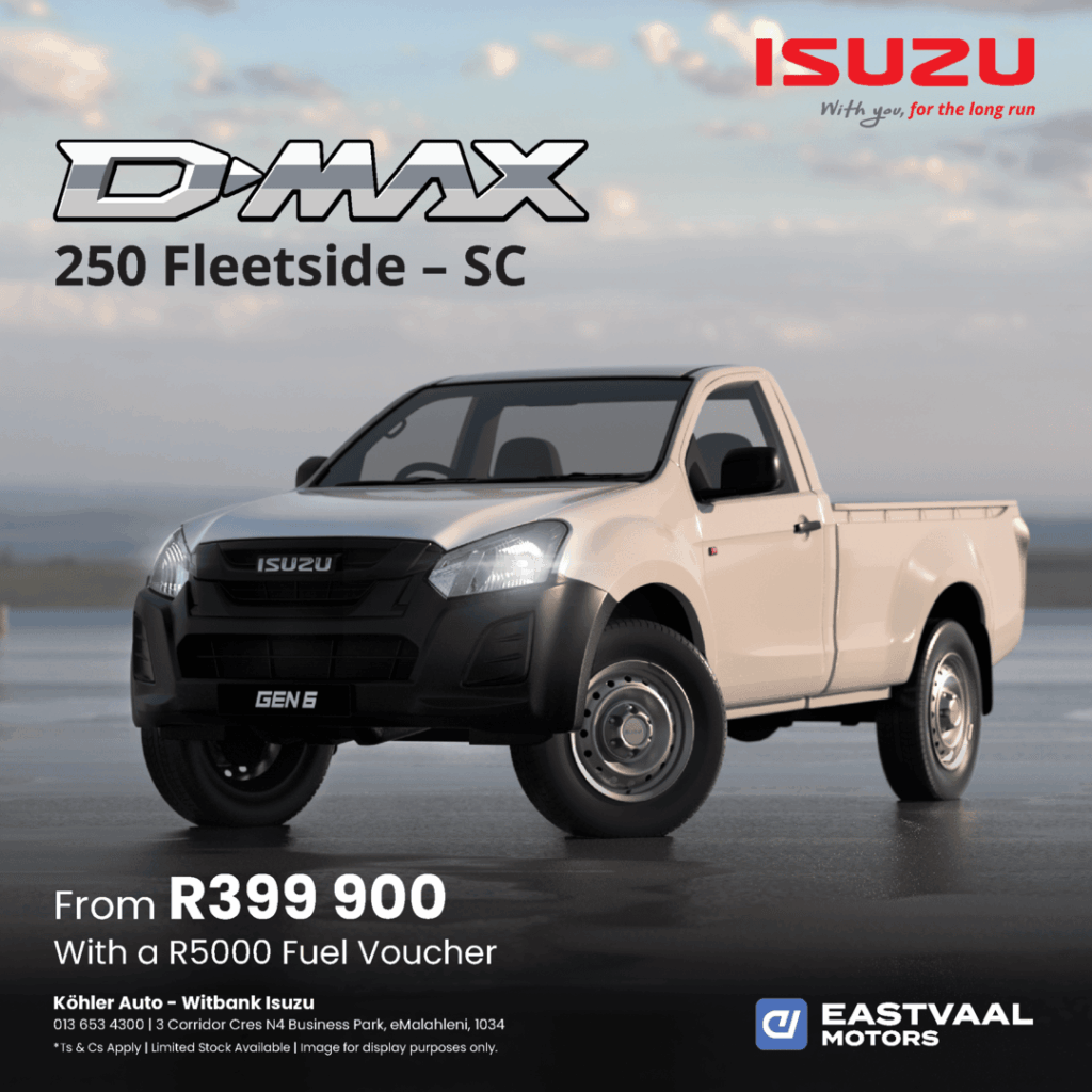 Isuzu D-Max Fleetside SC from Eastvaal Motors