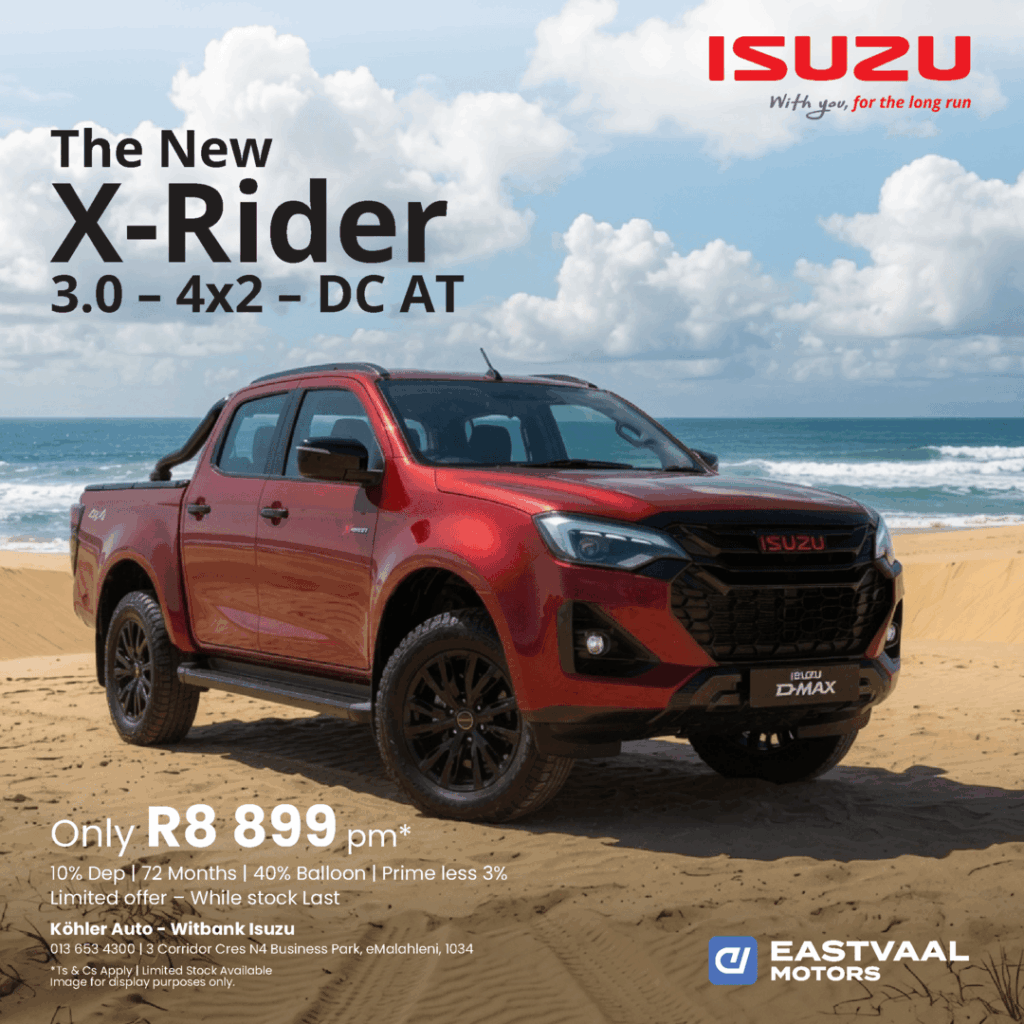 Isuzu D-Max X-Rider 3.0 4X2 DC A/T from Eastvaal Motors
