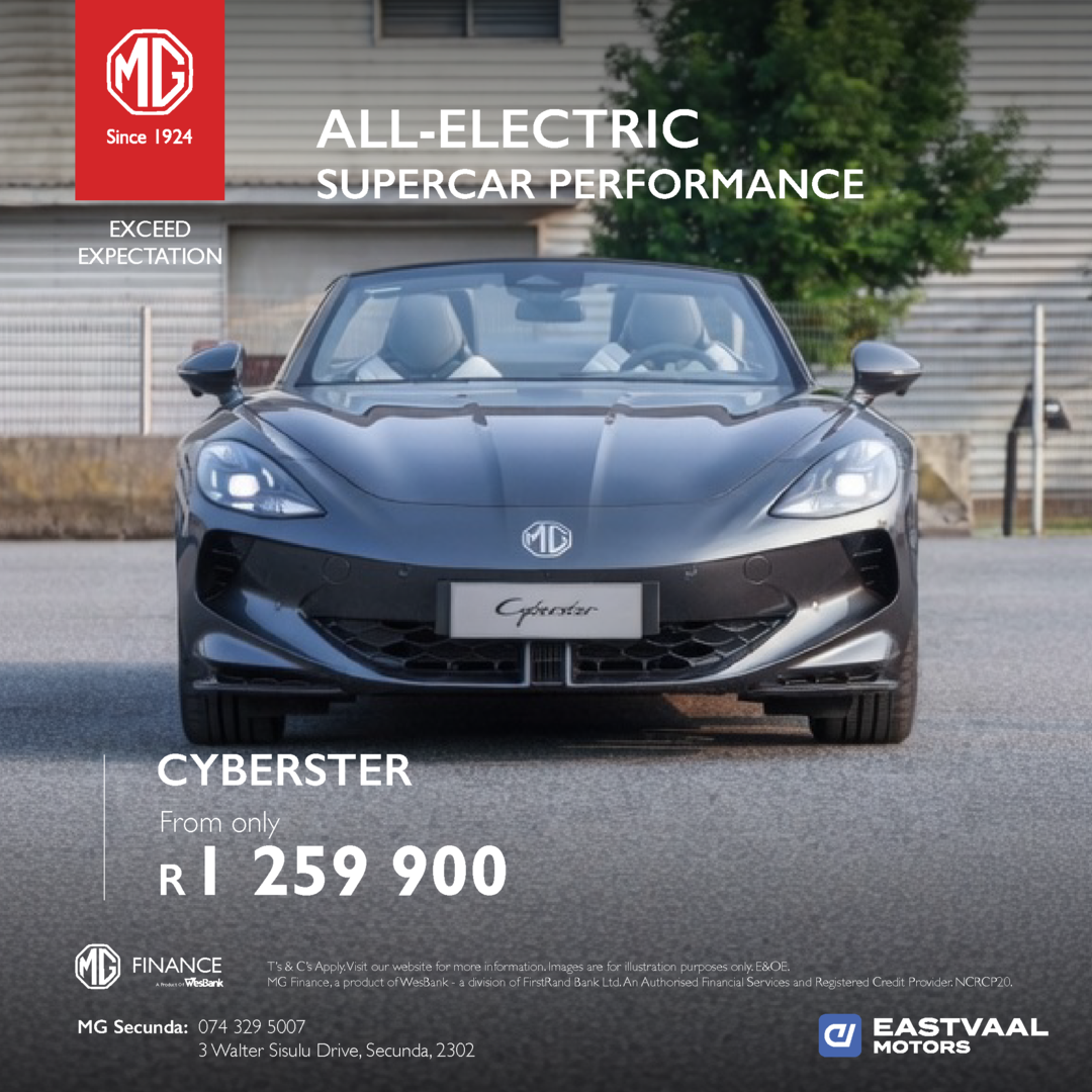 MG Cyberster from Eastvaal Secunda MG