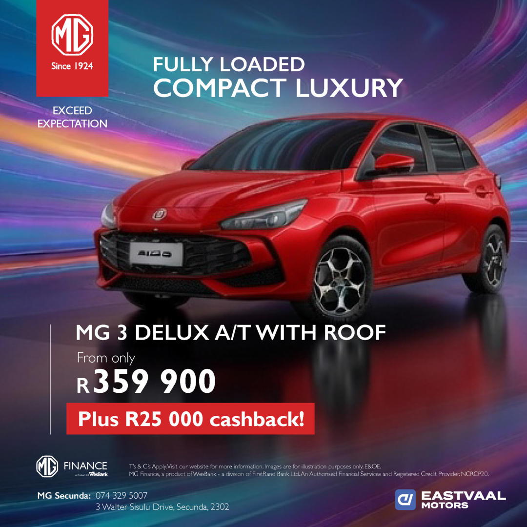MG 3 Delux A/T With Roof from Eastvaal Secunda MG